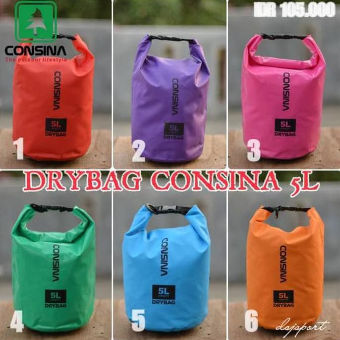 Dry Bag Consina 5L Drybag Waterproof Tas Anti Air Original