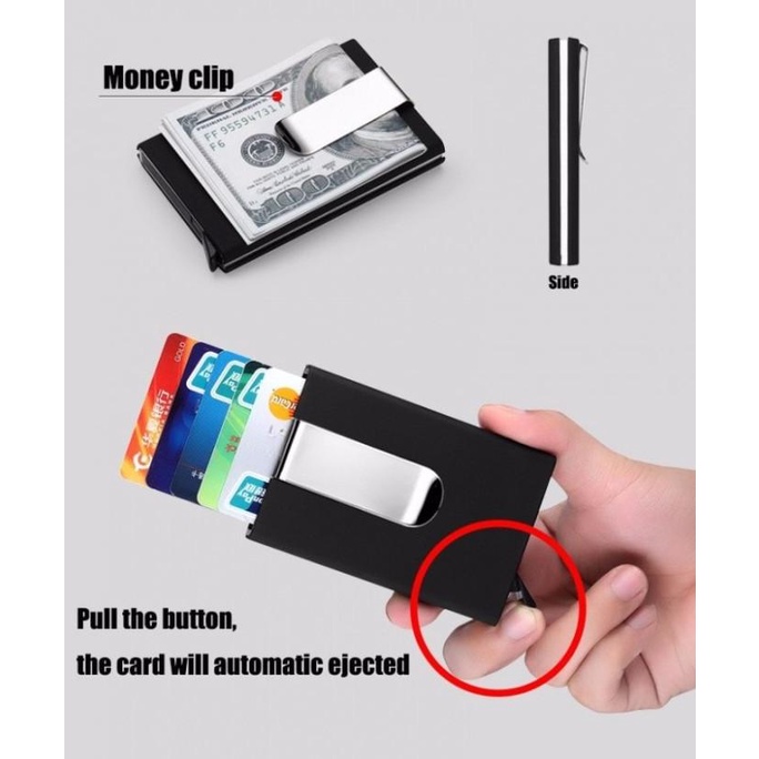 

Luxury Men Automatic Pop Up Aluminum Business Card Holder Terlaris