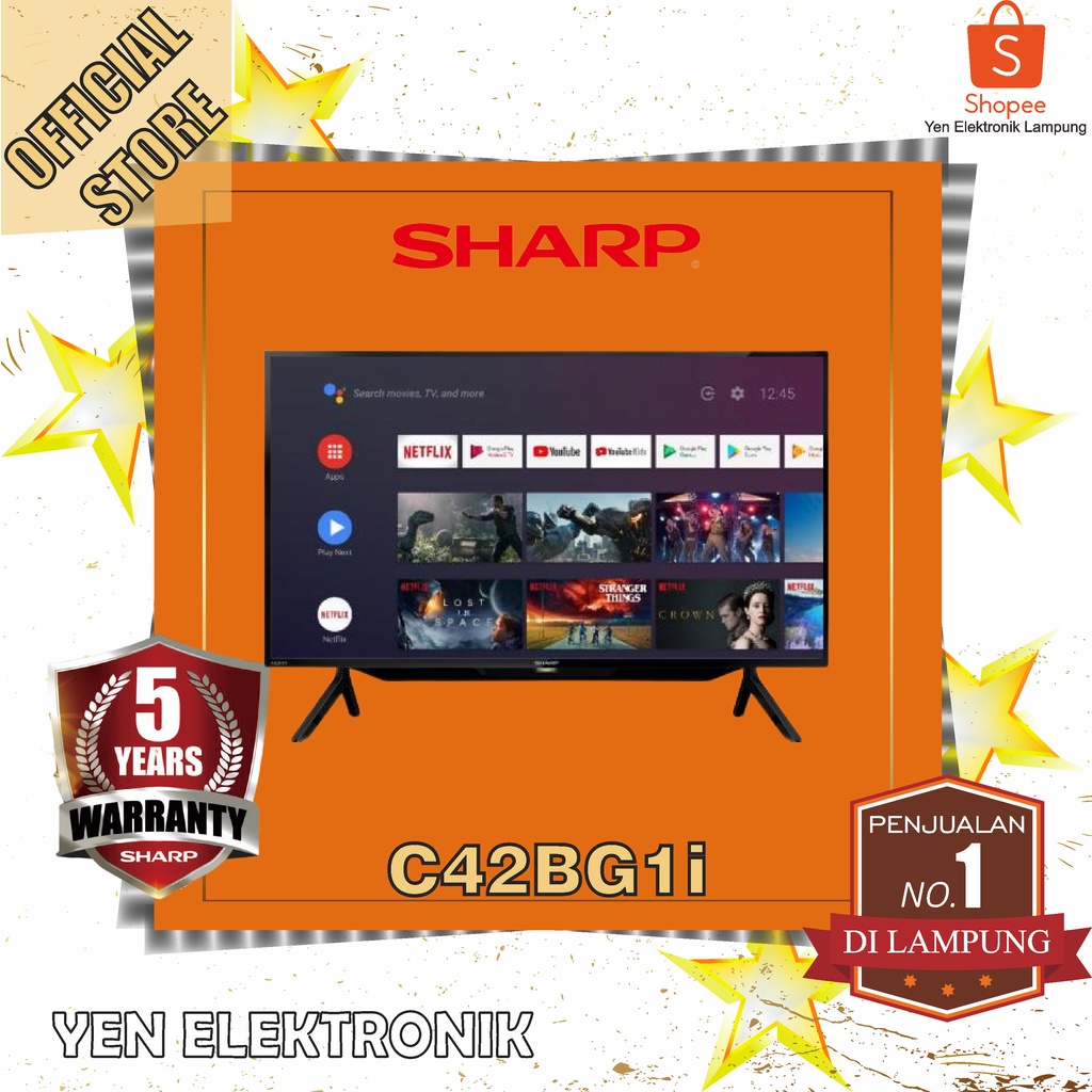 Jual SHARP 2T C42BG1i LED TV 42 Inch Android TV Garansi Resmi SHARP 5 ...