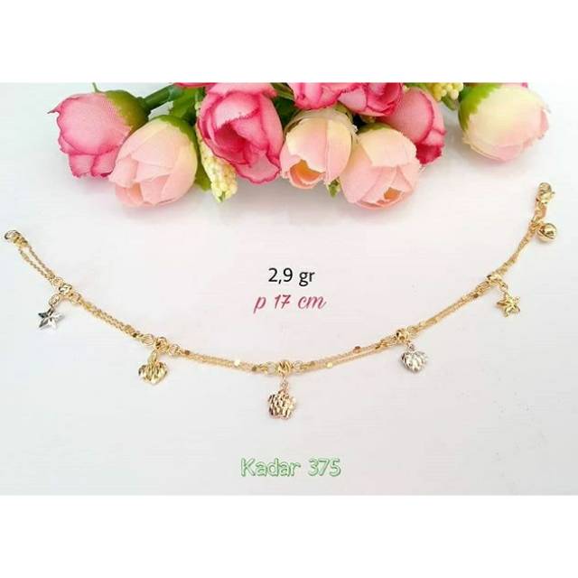 Gelang Jedar 2 Layer Variasi Mainan 3 Warna