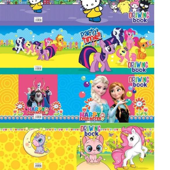 

1 PAK ISI 10 PCS Buku gambar A4/ 1 Pack Buku Gambar BT S A4/ Karakter BOY & gIRL !