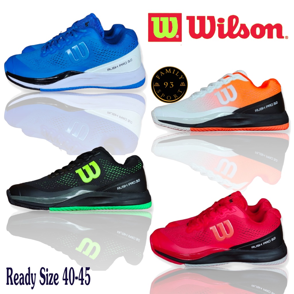 SEPATU TENNIS PRIA/Wanita WILSON RUSH PRO 3.0 Sepatu Volly/Badminton Terbaru CourFF Sepatu Badminton
