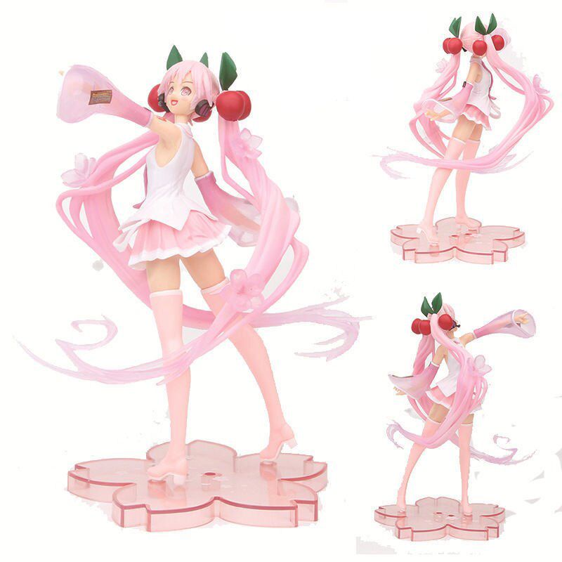 Hatsune Miku Cartoon Virtual Singer Manga Statue Figurines Collectible Model Toy