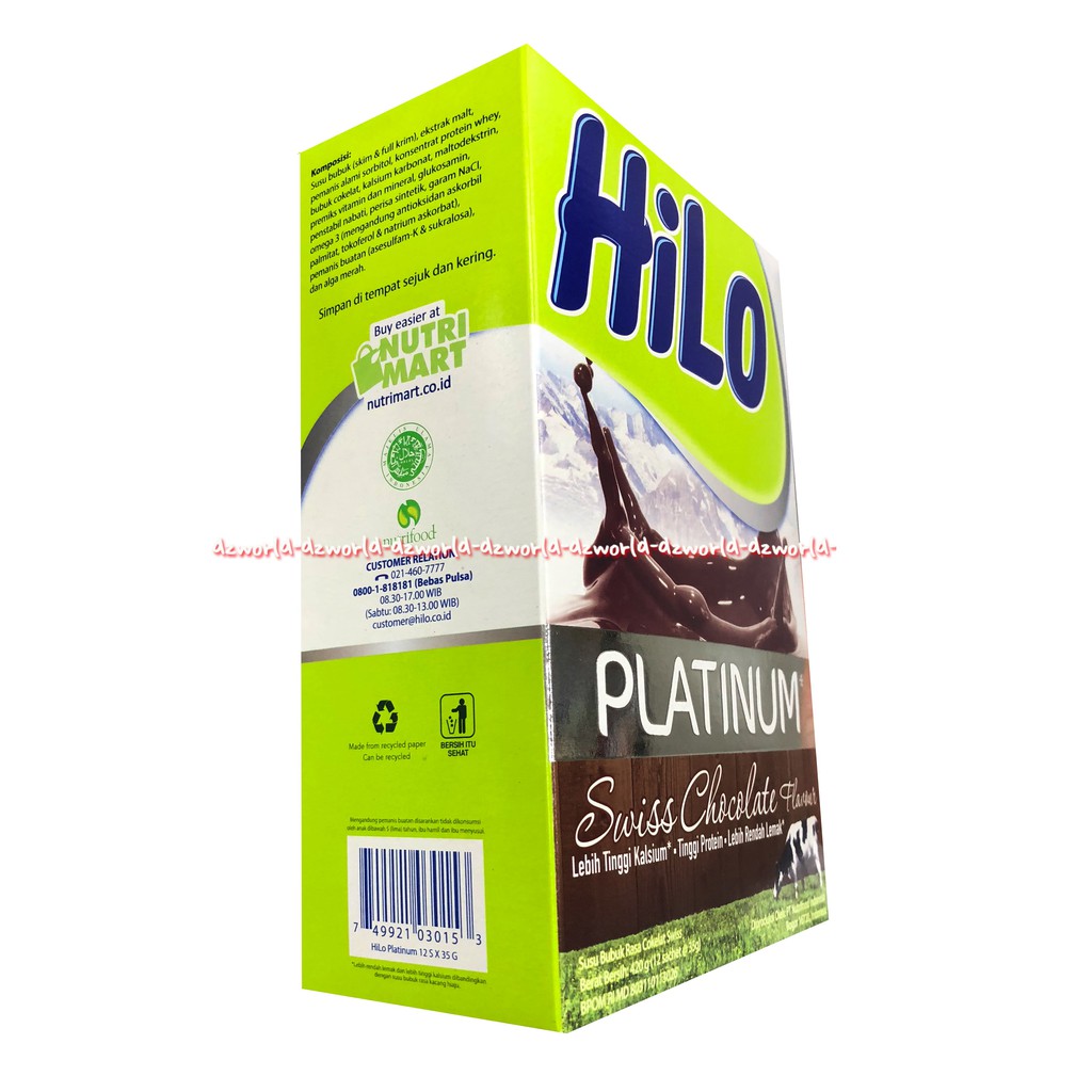 HILO Platinum Swiss Chocolate 420gr Coklat Susu Hilo Platinum Swis Chocolate Susu Tinggi Kalsium Hailo