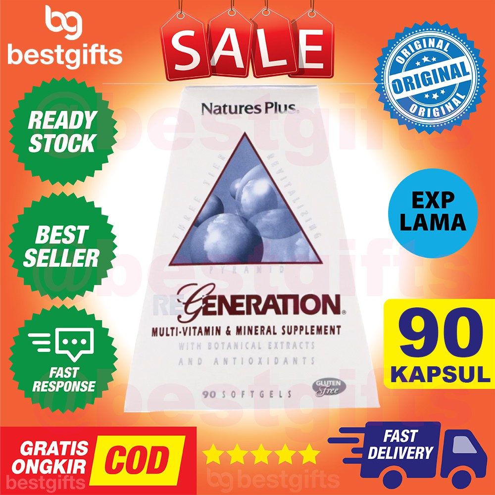 NATURE'S NATURES NATURE PLUS REGENERATION MULTIVITAMIN MULTI VITAMIN MINERAL SUPLEMENT - 90 KAPSUL