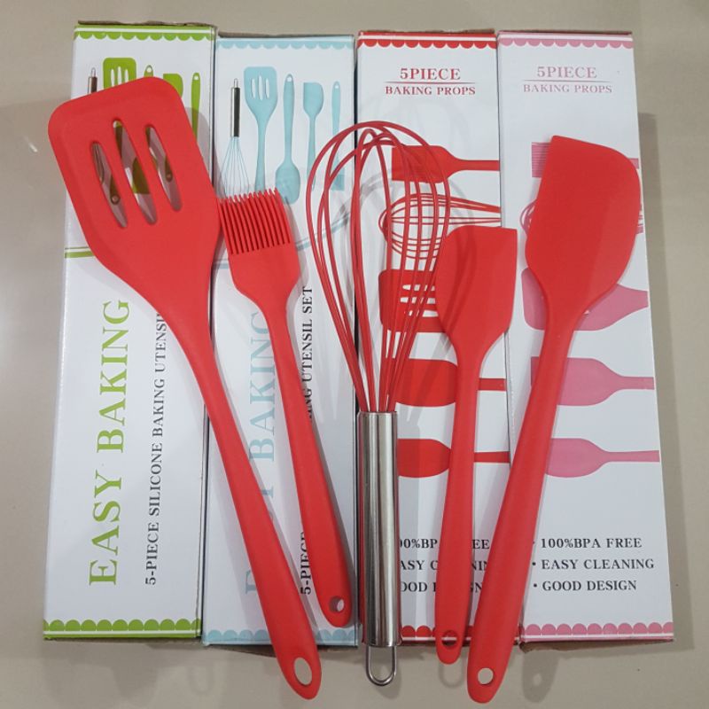 Alat Masak Silikon 1 Set 5 biji spatula sutil