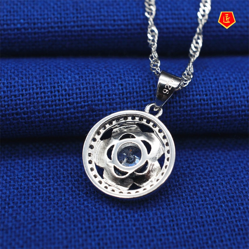 [Ready Stock]Zircon Flower Pendant Simple All-Match Special-Interest Design