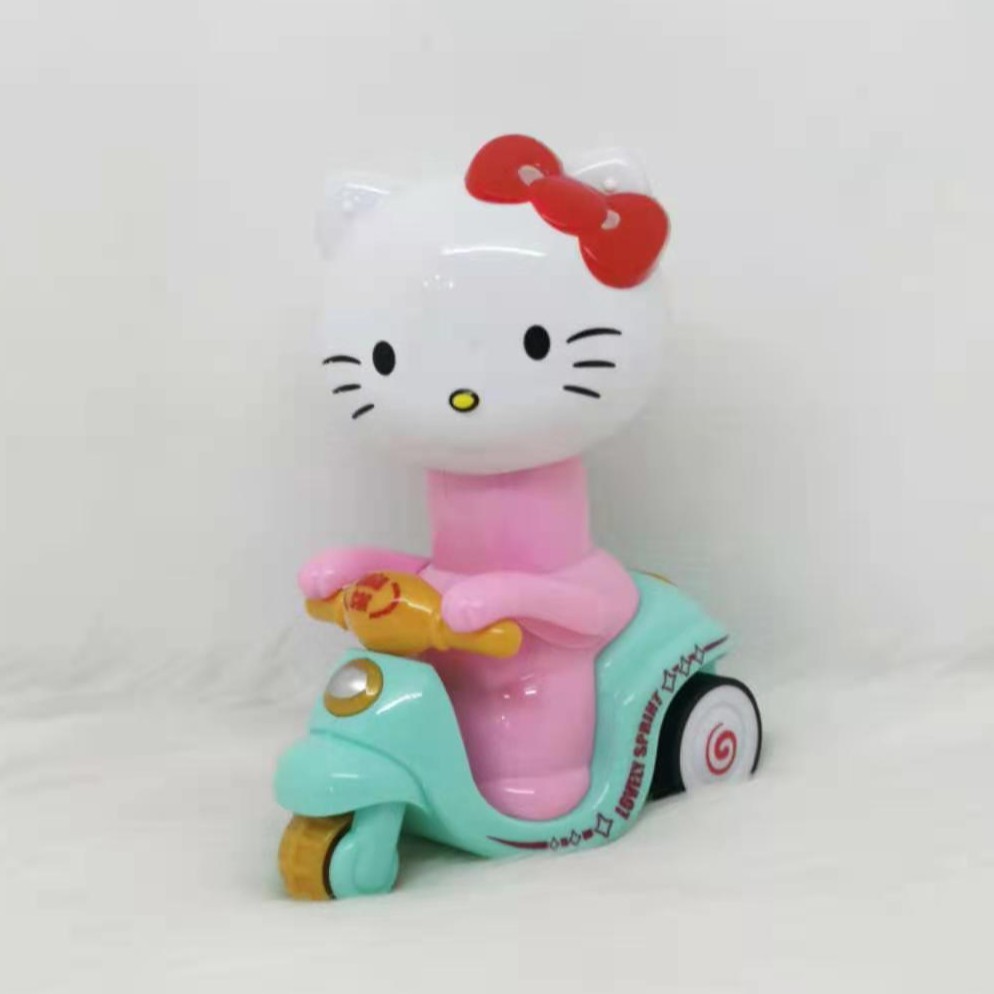 Mainan Motor Vespa Manual HELLO KITTY [ Bisa Jalan Tanpa Batrei ]