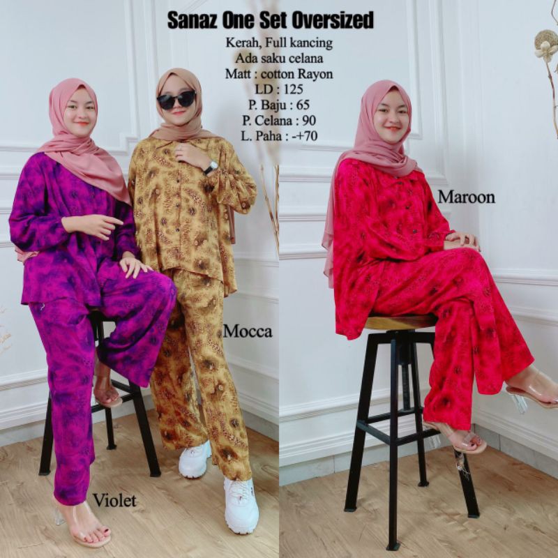 oneset ld 125 | setelan rayon | setelan celana rayon jumbo | oneset kekinian | tiedyeset xxxl