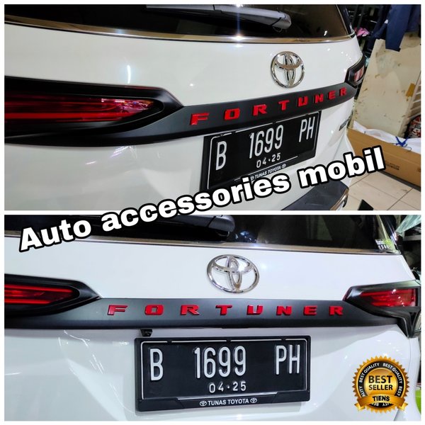 Trunklid all new Fortuner 2016 - 2020 hitam merah
