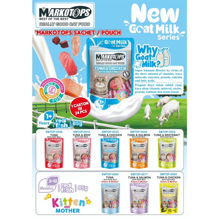 Markotop Sachet Pouch Adult Kitten Semua Varian Markotops Makanan Basah