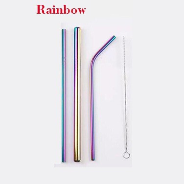 1 Set Stainless Straw Sedotan Minum Reusable Eco Friendly Alat Makan Minum Souvenir Custom Murah Gro