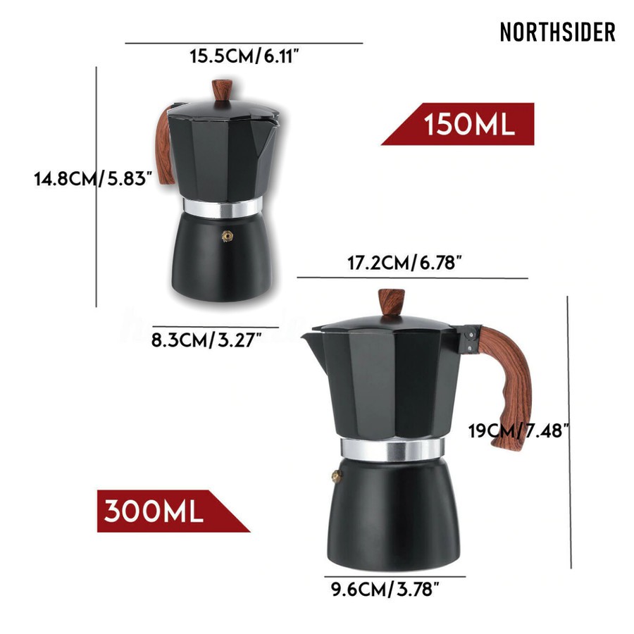 PAKET MOKA POT ALUMINIUM HITAM + KOMPOR ELEKTRIK YQ-105