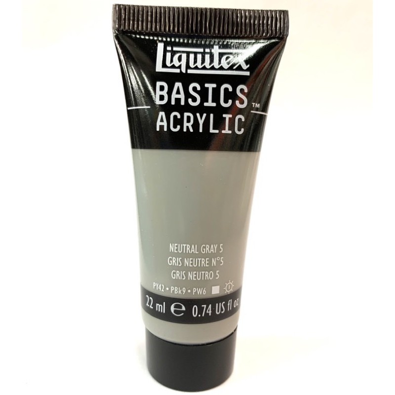 

Cat Acrylic Liquitex Basics 22ml Neutral Grey 5