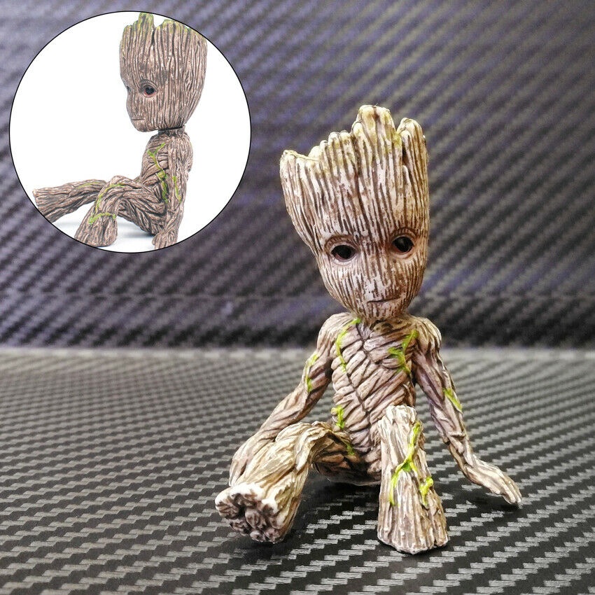 6CM Tree Man Groot  Action Disney Figure Toy Model Marvel Avengers Mini Guardians Of The Galaxy Figure Sitting Toys