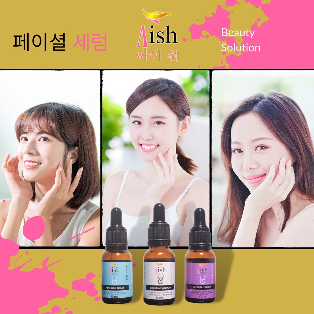 AISH SERUM KOREA ORIGINAL BPOM | SERUM | AISH SERUM | AISH ACNE | AISH DARKSPOT | AISH BRIGHTENING-3 SERUM BEBAS PILIH