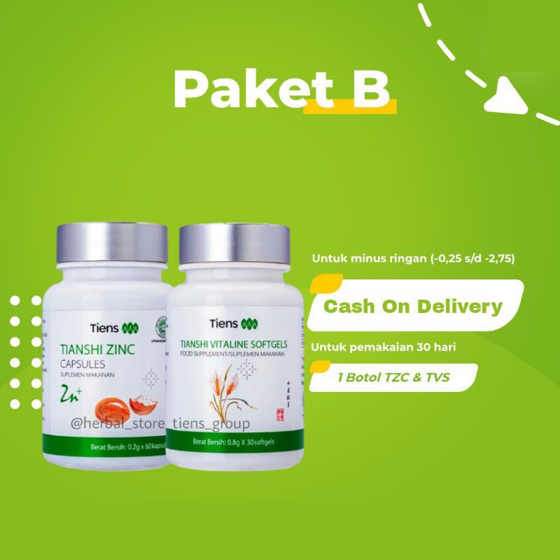 Paket Mata Minus Tiens Zinc Capsules 60 Kapsul Vitaline Softgels 30 Softgels Indonesia