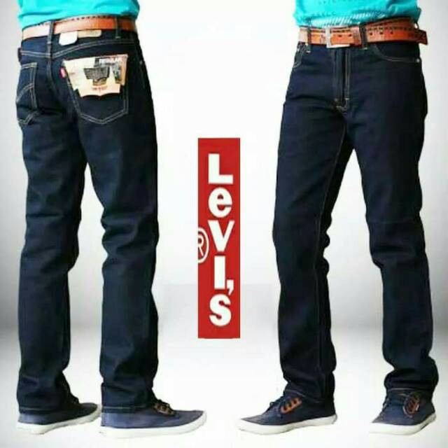 Celana Panjang Jeans levis standart Untuk Pria Warna Biru