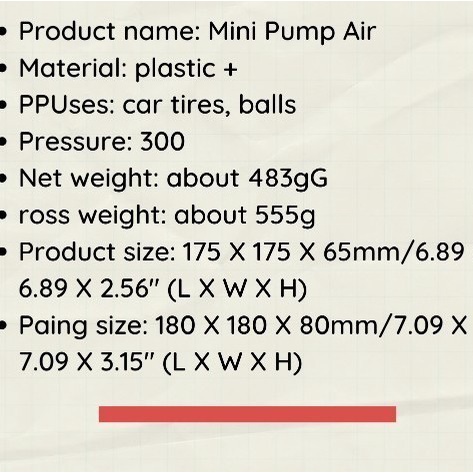 FLEXIBLE AIR COMPRESSOR PUMP