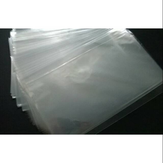 Isi 10 pcs Plastik kaca polos ukuran 25 x 40 bentuk kantongan ( tanpa lem )