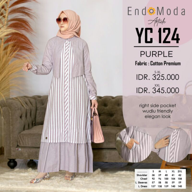 Gamis Trendy Endomoda YC124 Katun Premium