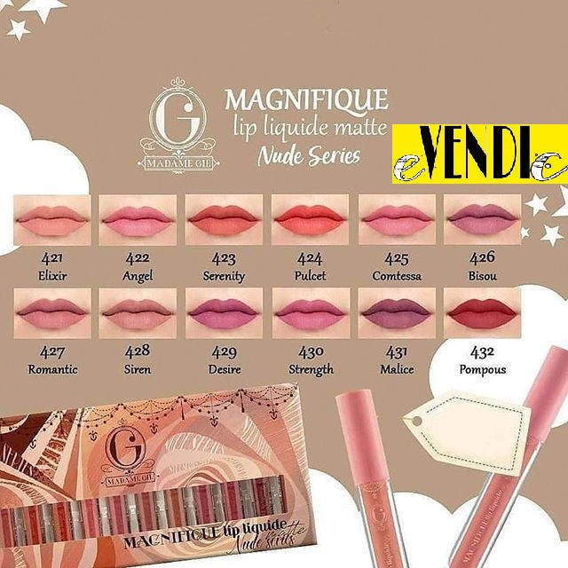 ORIGINAL 100% Madame Gie Magnifique Lip Liquide Matte LIPSTIK Nude Series LIPSTICK