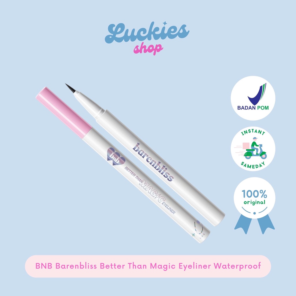 BPOM BNB barenbliss Better Than Magic Eyeliner Waterproof Korea Make Up Eyeliner Pensil Eye Liner Tahan Lama Hitam