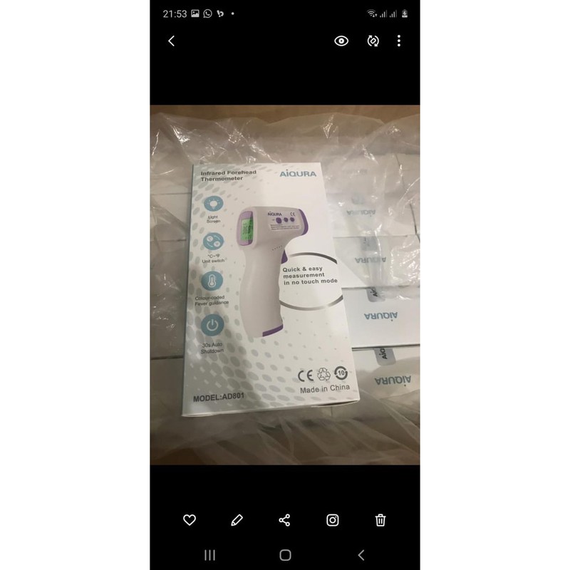 THERMOMETER GUN/ TEMBAK AIQURA NON KONTAK UNTUK SUHU TUBUH