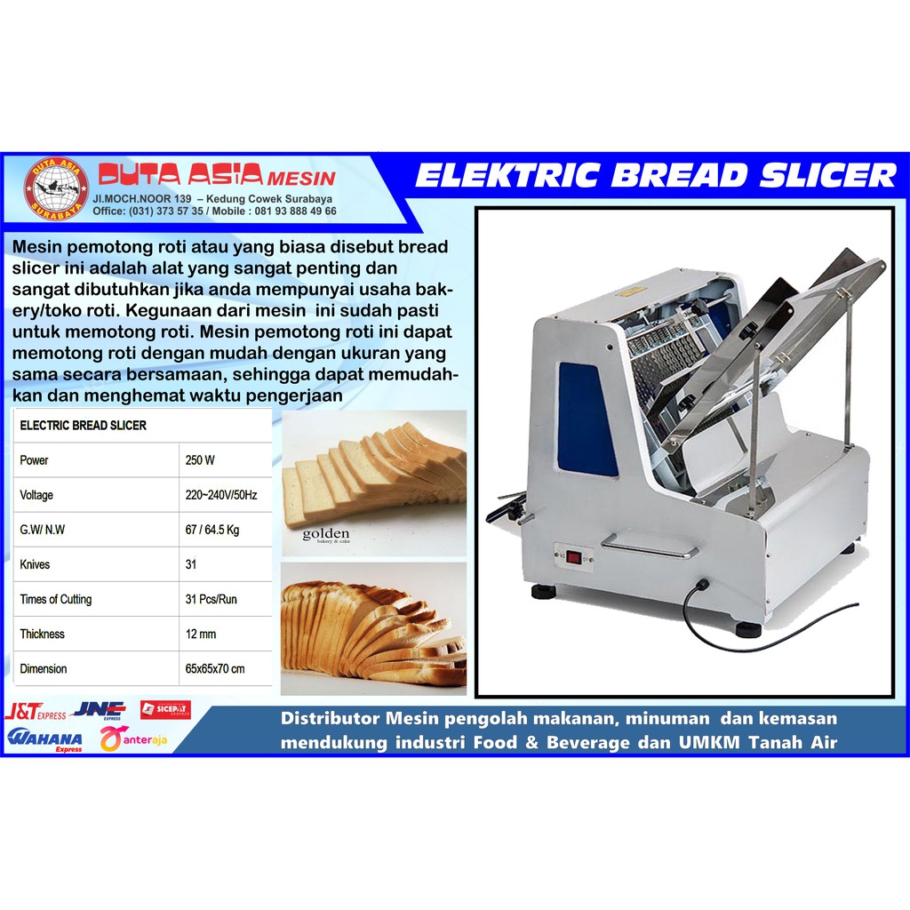 MESIN PENGIRIS ROTI ELEKTRIK/ BREAD SLICER