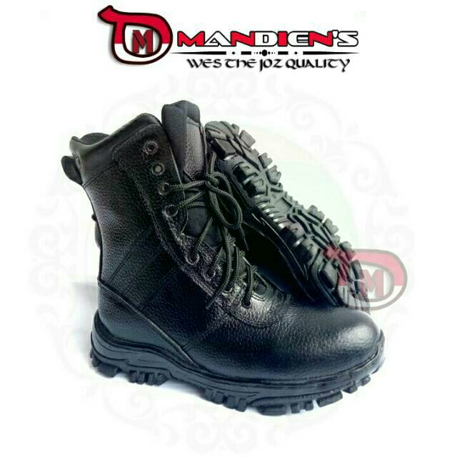 Mandiens  Sepatu PDL JATAH Kulit Asli Motif Kulit Jeruk