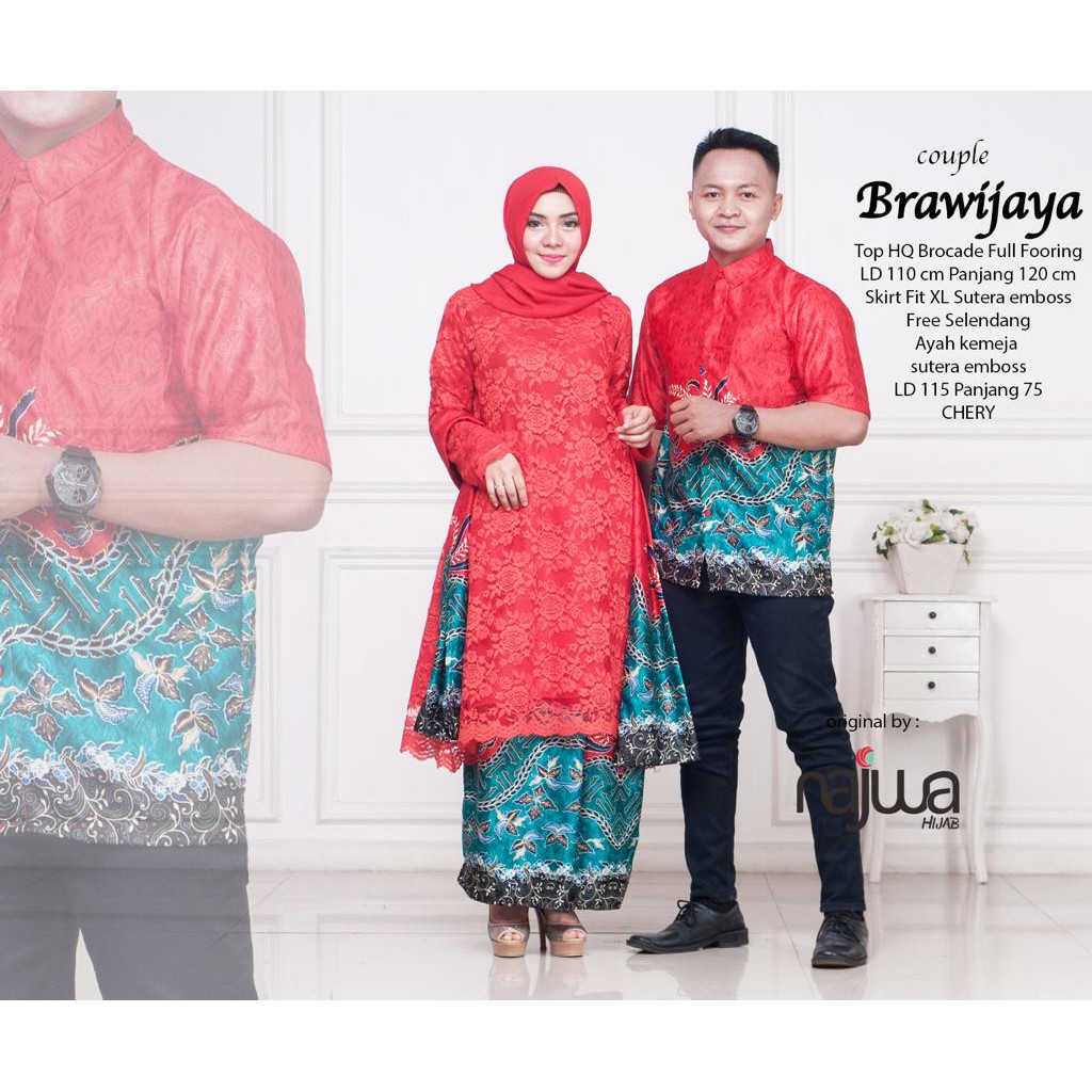 Busana Muslim Couple Brawijaya Gamis Batik Sarimbit 