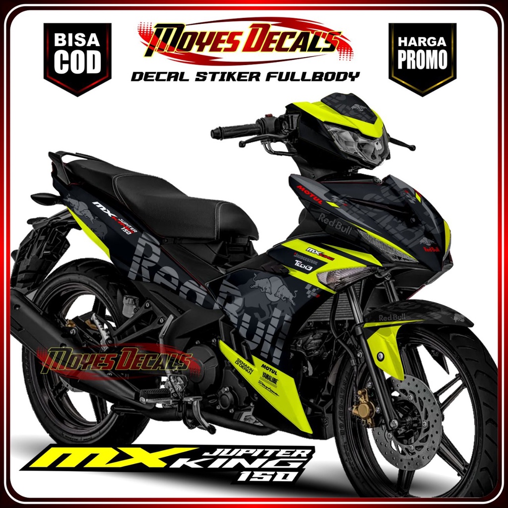Decal Stiker Mx King 150 Full Body Motif Red Bull Warna Biru