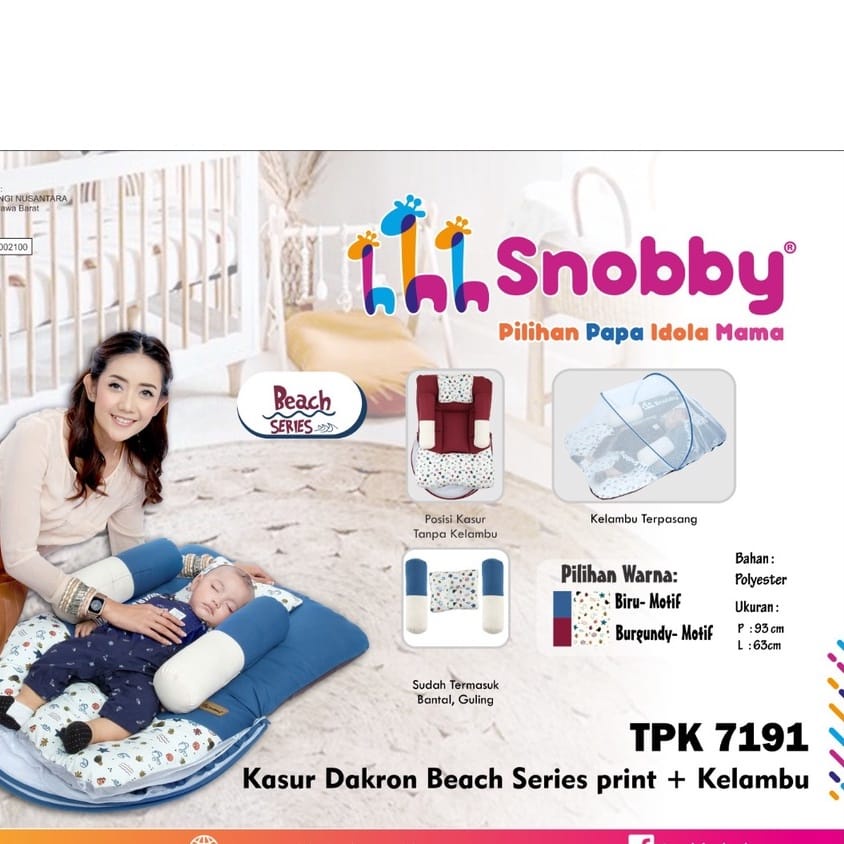 Snobby Kasur Lipat Dakron Beach Series + Kelambu (TPK7191)