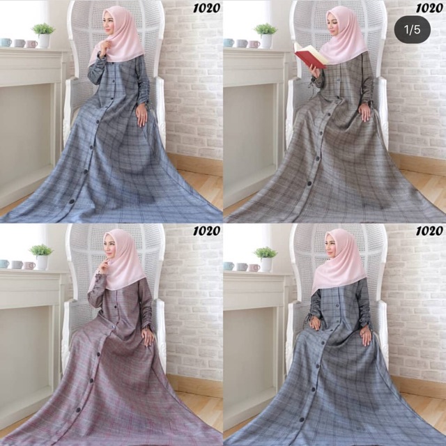 gamis syari kotak | gamis katun shasmira