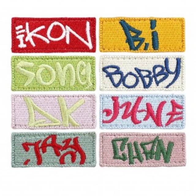 iKON LOGO RETURN PATCH_iKON RETURN SET BORDIR EMBLEM KPOP