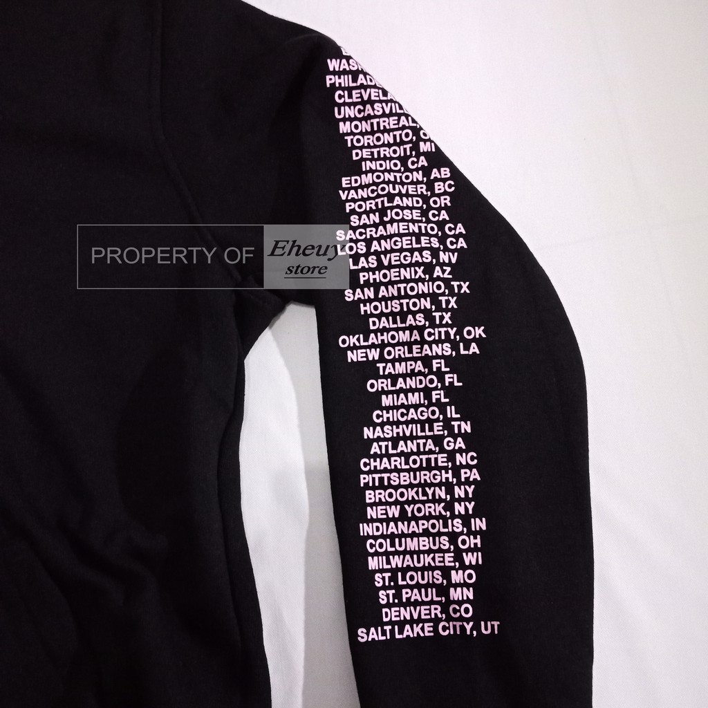 Hoodie hnm h&amp;m ariana grande sweetener sweater ariana grande 7rings hitam oversize