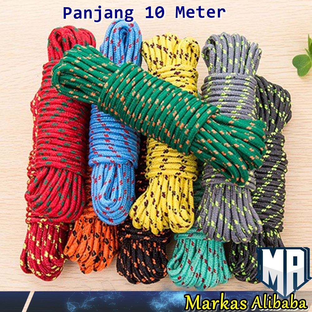 Tali Jemuran 10 Meter / Tali Tambang Jemuran Nylon / Tali Jemuran Gantung