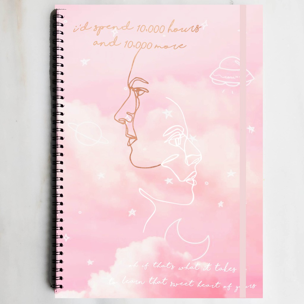 

10,000 HOURS JUSTIN BIEBER SONG Spiral Ruled Notebook Diary Journal Office School Buku Tulis