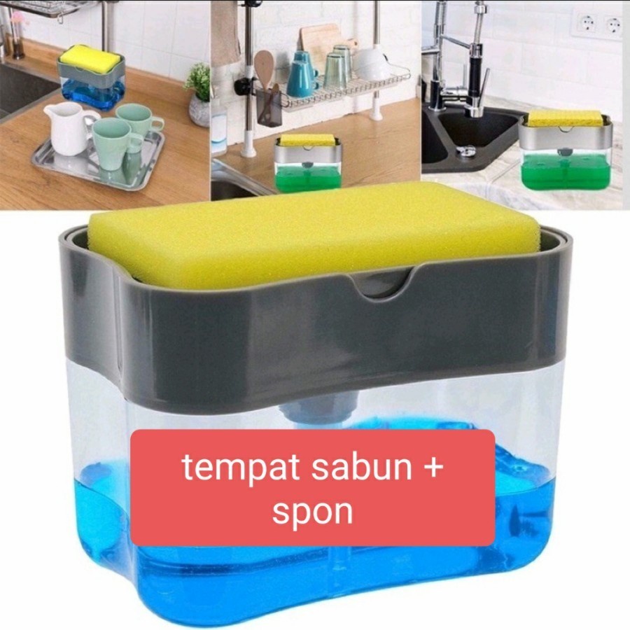 Dispenser Sabun Cuci piring Busa Sponge / Tempat Sabun Cuci Piring- Perlengkapan Rumah