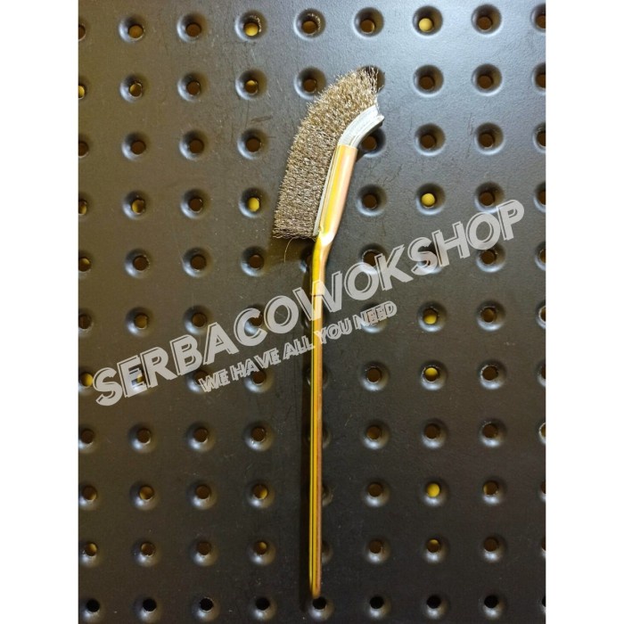 Tjap Mata Sikat Kawat Mini Gagang Bengkok Stainless 0.15mm Termurah