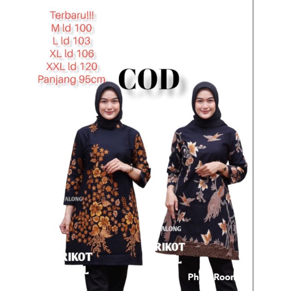 Batik Wanita - Fashion Wanita Muslim - Atasan Batik Kekinian Jumbo
