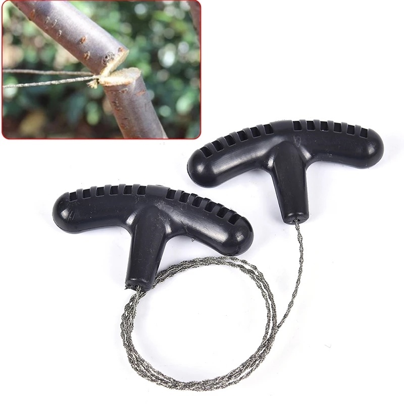 [Manual Hand Steel Rope Chain Saw ][Survival Equipment Kit Hand Chain Saw][Practical Portable Emergency Survival Gear Steel Wire Kits ]