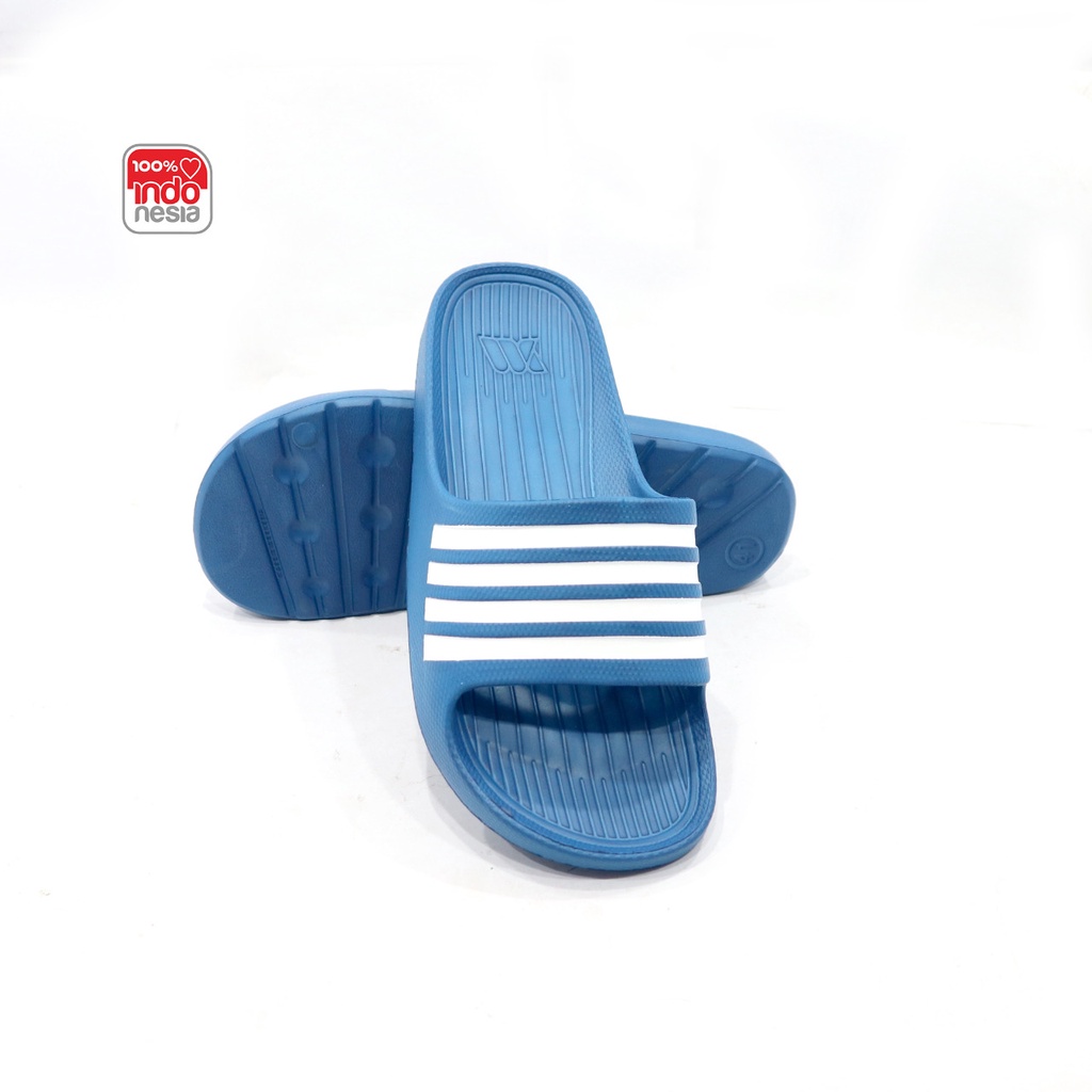 SANDAL COWOK 32-43 SLOP RANDOM MOTIF GARIS - SANDAL COWOK