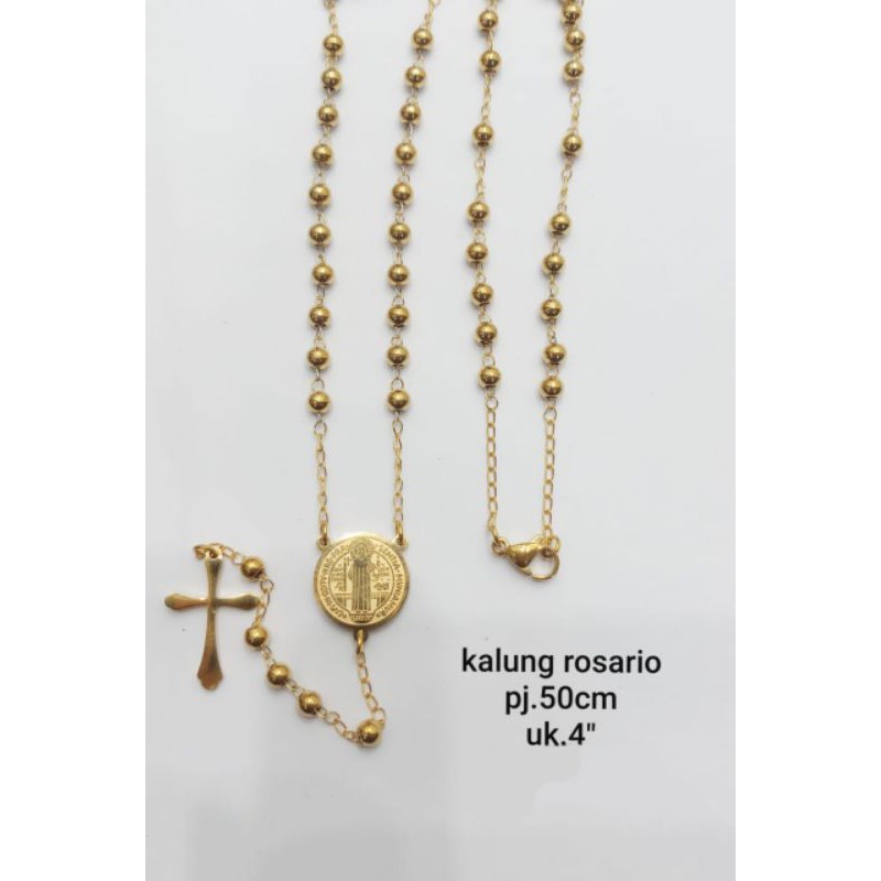 Kalung Rosario Emas Titanium92