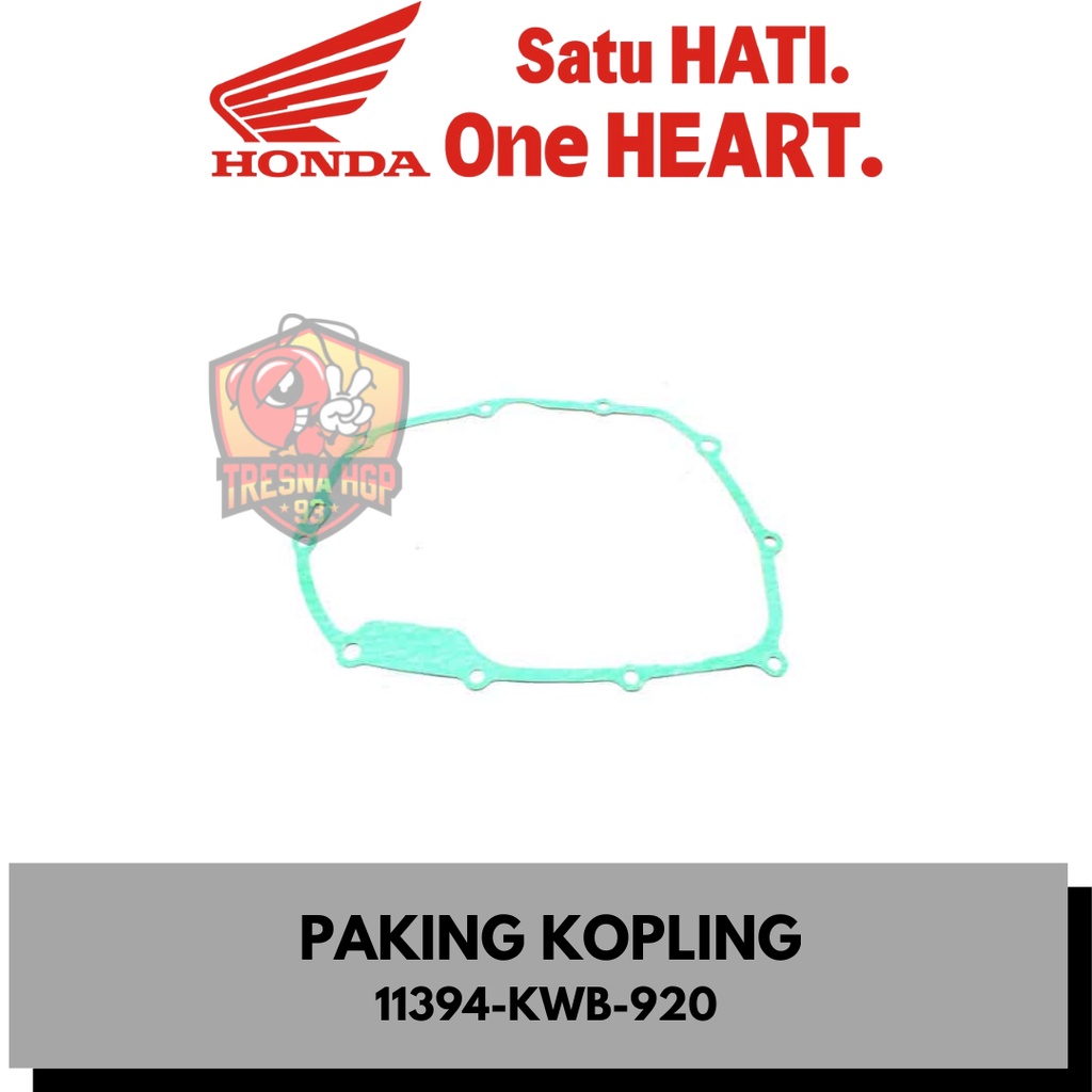 11394-KWB-920 PAKING KOPLING REVO 110 FI & BLADE 110 KARBU ORIGINAL | GASKET R CRANKCASE COVER 11394