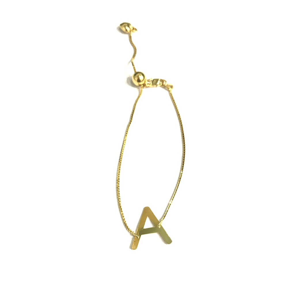 Gelang Serut Milea Huruf A (Emas Asli Kadar 700)