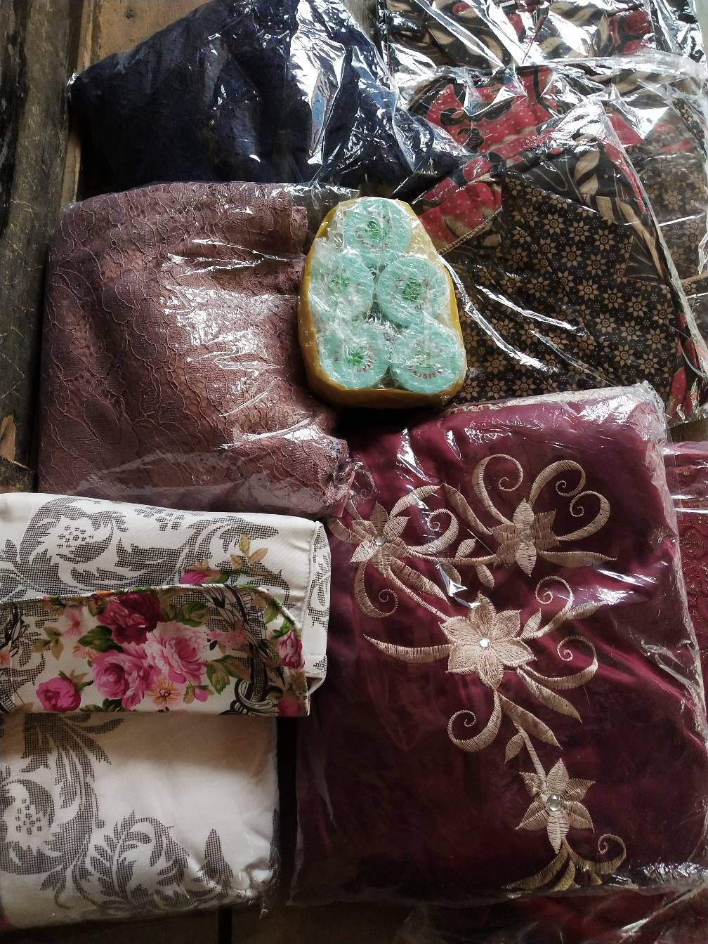 Maura Cople - Sania Ruffle Batik Cople Jazy Gamis Syari - Gamis Kerah Jazz Motif Puser. Cs