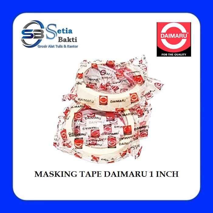 

DAIMARU Masking Tape 1 Inch - Lakban Kertas 24 mm x 21 m - 1 Pcs