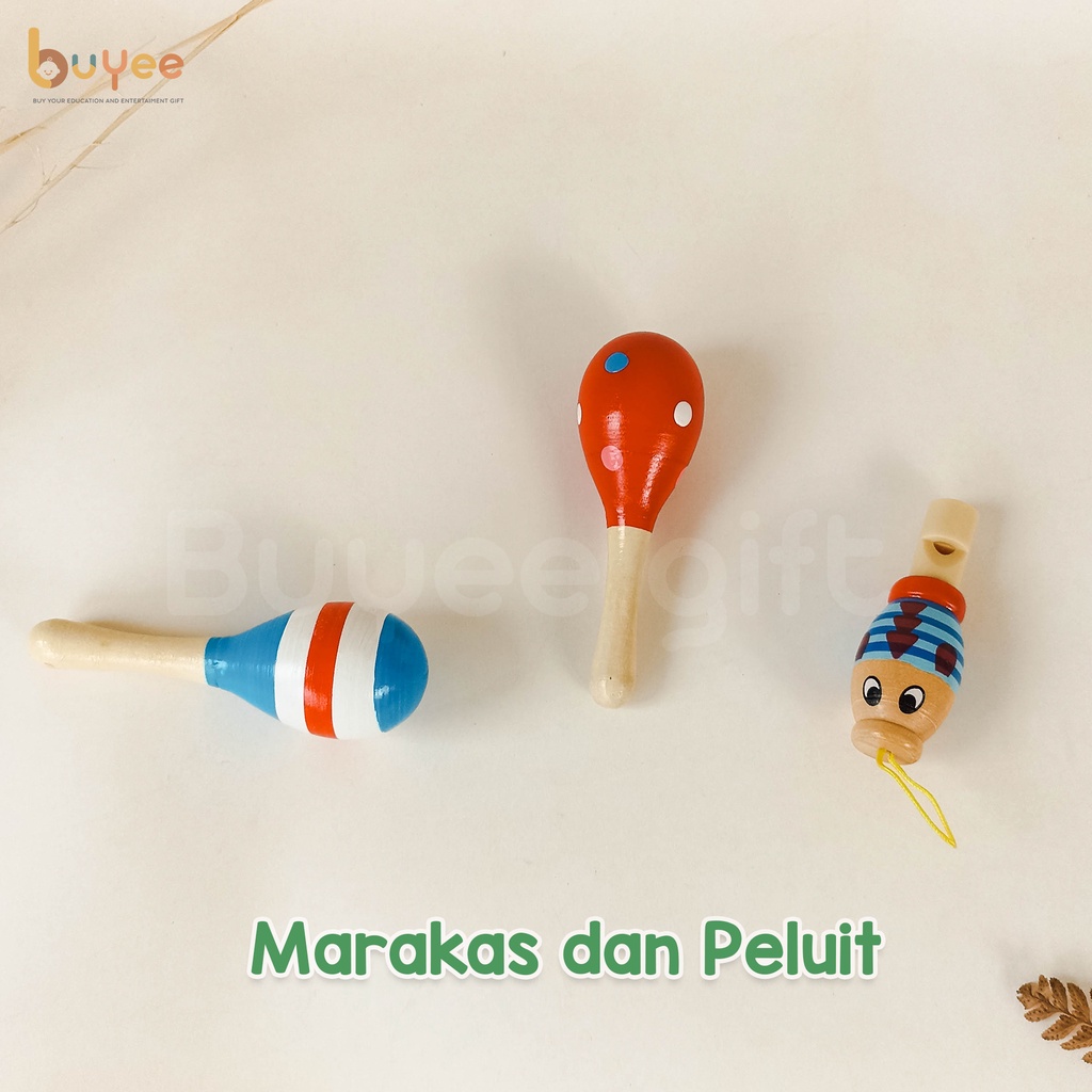 Marakas Kerinicingan Mainan Kayu Bayi