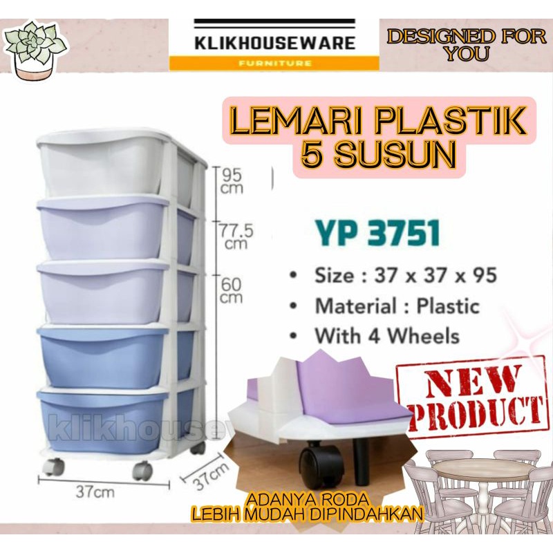 Avery - YP3751 - Lemari Plastik 5 Susun